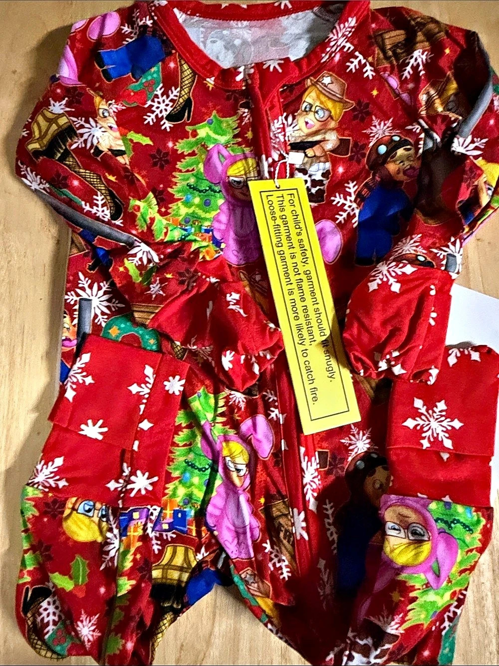Bamboo Zip-Up Footie Pajama - A Christmas Story 6-12M